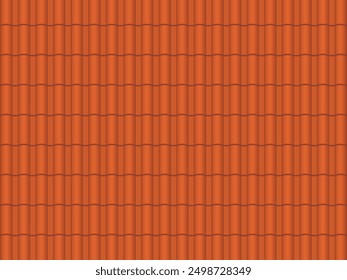 Clay Roof Tiles Seamless Pattern Background