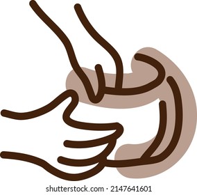 Clay shaping hobby, illustration, vector on a white background.