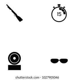 clay shooting icon set