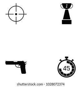 clay shooting icon set