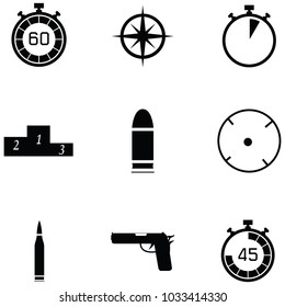 clay shooting icon set