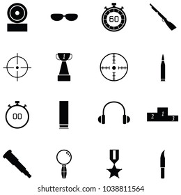 clay shooting icon set