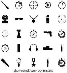 clay shooting icon set