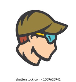 Clay shooting man Vector Illustration.