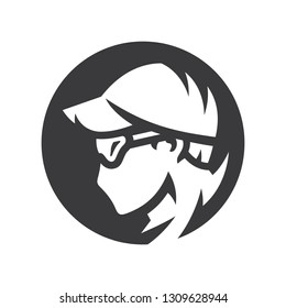 Clay shooting man vector simple silhouette Illustration.