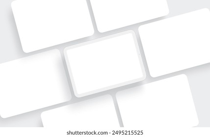 Clay Tablet Computer With Blank App Screens For Showing Mobile Designs. Vector Illustration