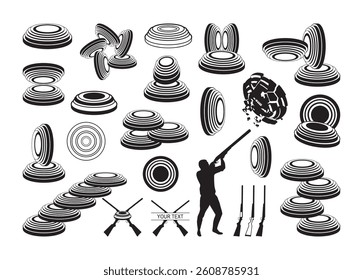 Clay Target Vector For Print, Clay Target Clipart, Clay Target Illustration