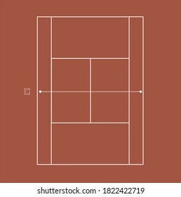 Clay Tennis Court Vector Ilustranitons Sky View Or Eagle View From Above