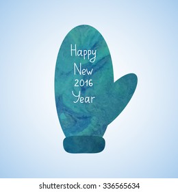 Clay texture Christmas mitten for your wishes