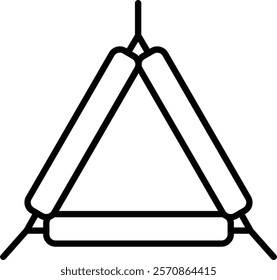 Clay Triangle vector icon. Can be used for printing, mobile and web applications.