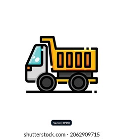 clay truck icon. Construction Related Vector Icons. building, construction, and home repair tools Icon Concept. Vector EPS10