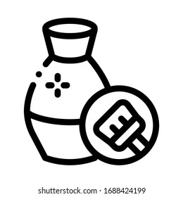 clay vase cleansing icon vector. clay vase cleansing sign. isolated contour symbol illustration