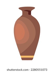 clay vase icon over white