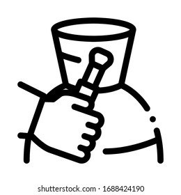 clay vase painting icon vector. clay vase painting sign. isolated contour symbol illustration