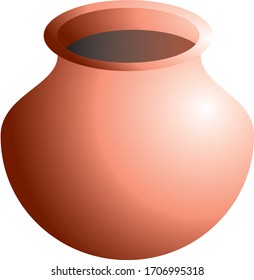 clay vector pot created in coreldraw