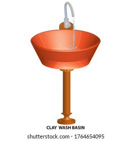 
clay wash basin 3D vintage vector cip art  is the graphic arts,refers to pre-made images used to illustrate any medium. 