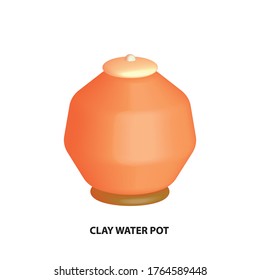 clay water pot 3D vintage vector clip art is the graphic arts,refers to pre-made images used to illustrate any medium. 