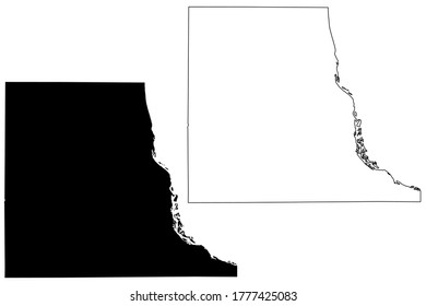 Clayton County, Iowa (U.S. county, United States of America, USA, U.S., US) map vector illustration, scribble sketch Clayton map
