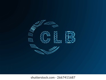 CLB Logo-Vektordesign mit Low-Poly-Buchstaben. CLB-Logo-Design mit niedrigem Poly-Hintergrund. CLB einzigartiges Low-Poly-Logo-Design.
