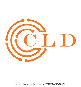 Diseño de letras CLD. Diseño del logotipo de la tecnología de letras CLD sobre fondo blanco. Diseño del logotipo CLD Monogram para empresarios y empresas