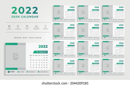 Vorlage für die Gestaltung des Wandkalenders Clean 2022