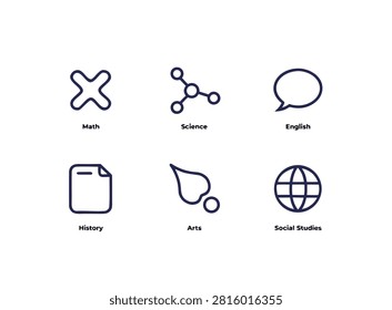 Clean 2D Vector UI Icon Set.