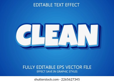 Clean 3d editable text style effect