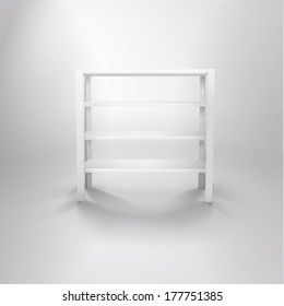 Clean 3d vector illustration - in minimal interior furniture design style White render edition