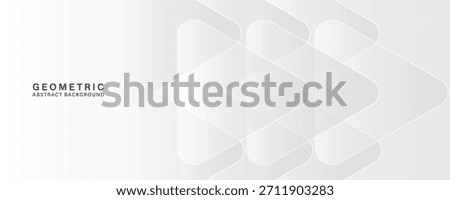 Clean 3D White Geometric Abstract Background. Modern overlapping layers with rounded triangle effect. Ideal for graphic design, banner, flyer, cover art concept.