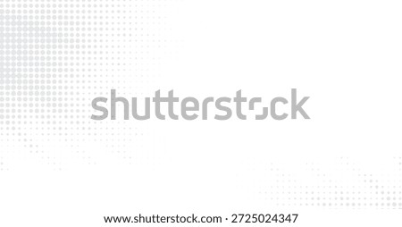 Clean abstract background featuring bright white and soft gray fading halftone dots with a subtle gradient, creating a modern minimalist elegant texture for professional branding