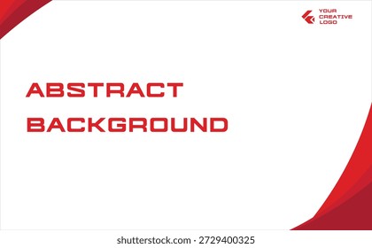 Plano de Fundo Abstrato Limpo com Destaque Corporativo Vermelho
