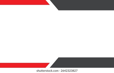 Clean abstract background with red and dark gray geometric accents on white space. Ideal for modern business cards, banners, templates, digital media, or professional corporate layouts.