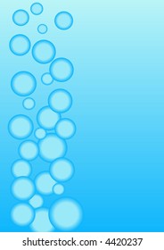 Clean abstract bubbling blue water vector design