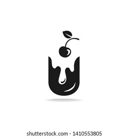 Clean and abstract dessert logo design. Vector image.