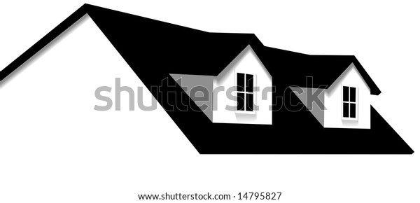 Clean Abstract House Design Element Roof Stock Vector Royalty