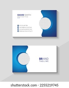 Clean, Abstract and Modern Business Card Template, Flat Visiting Design