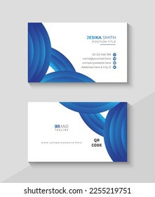 Clean, Abstract and Modern Business Card Template, Flat Visiting Design