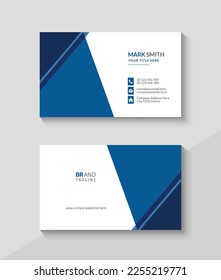 Clean, Abstract and Modern Business Card Template, Flat Visiting Design