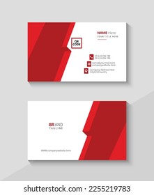 Clean, Abstract and Modern Business Card Template, Flat Visiting Design