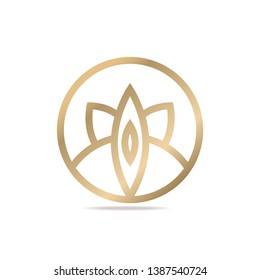 Clean and abstract plant logo design. Vector image.