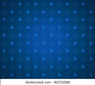 Clean Abstract Poker Background Blue Clubs