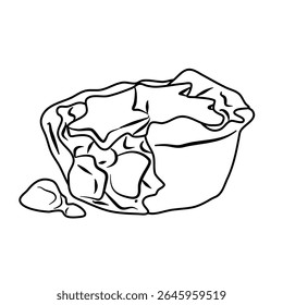 Ilustração vetorial abstrata limpa mostrando formas geométricas e elementos de design simples, ideal para vários projetos digitais e artísticos que exigem gráficos vetoriais escaláveis.