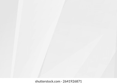 Clean abstract white background with soft grey polygonal shapes. Minimal modern style for corporate design, business flyers, web headers or presentations. EPS10 vector.
