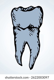 Clean adult oral mouth cuspid layout scheme element set text space backdrop. Outline black hand drawn people treat logo pictogram emblem diagram concept sketch. Retro art cartoon line close up view