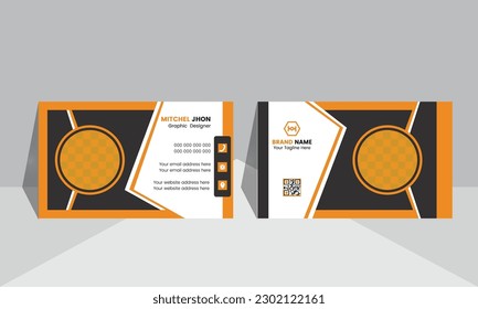 Clean advertising modern business card design. Unique professional business card template design.Minimal corporate design business card design.