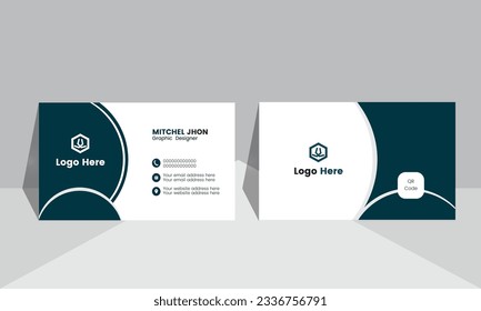 Clean advertising modern business card design. Unique professional business card template design. Minimal corporate design business card design.