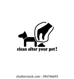 Clean after dog icon. 
