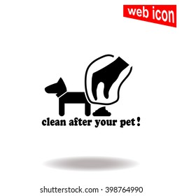 Clean after pet icon.