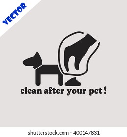 Clean after pet icon.