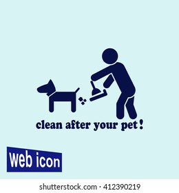Clean after pet icon.